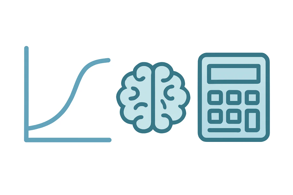Illustration of a curve that rises through childhood and levels off, showing why mental age stops growing in adulthood